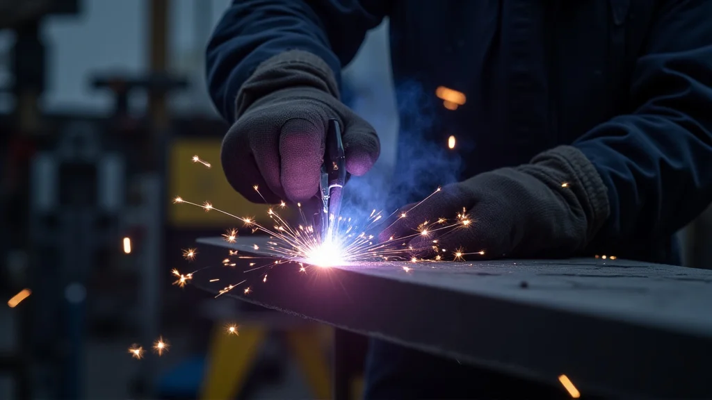 The image shows a technician inspecting a welding machine, implying a fix for the Welding Machine Not Cooling issue.
