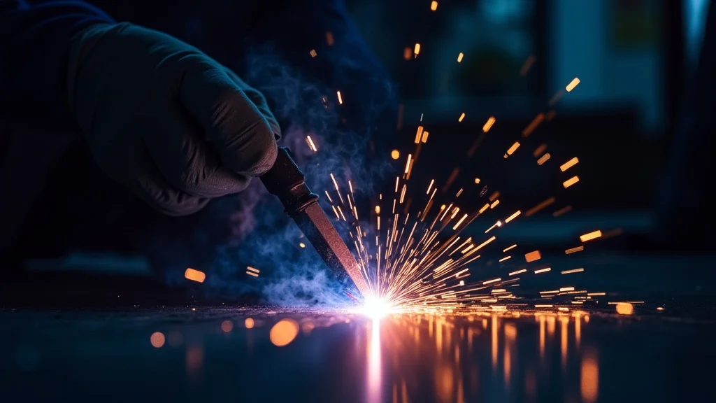 The image shows a welding machine with its components visible, suggesting troubleshooting steps for when it's not running.