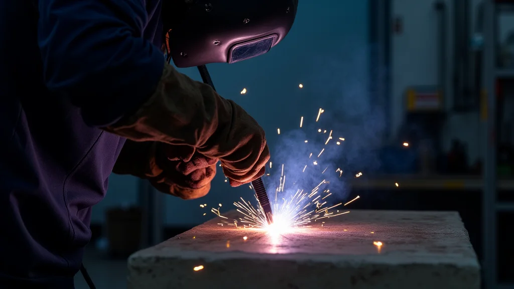 The image shows a close-up of a MIG welding torch creating a bead, illustrating important MIG welding techniques.