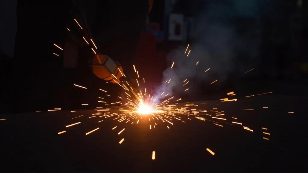 The image shows a stick welder and its accessories, relevant to why a stick welder might stop randomly.
