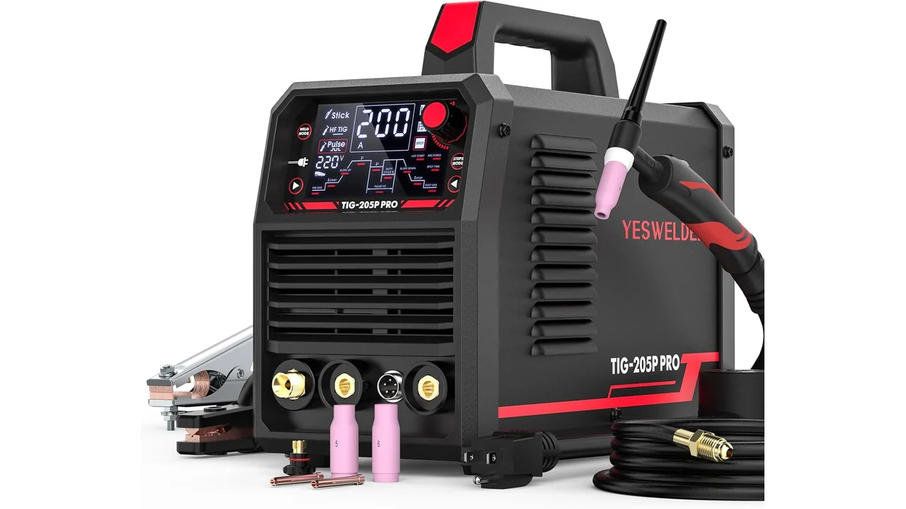 YESWELDER 205A Tig Welder Pulse Large LED Display